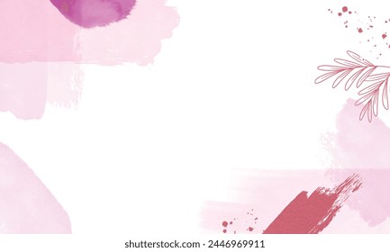 vector watercolor abstract background with painted stains.