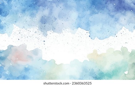 Vector watercolor abstract background, pattern, texture, paint splashes, pastel colors