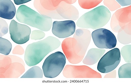 Vector watercolor abstract background, pattern, pastel colors