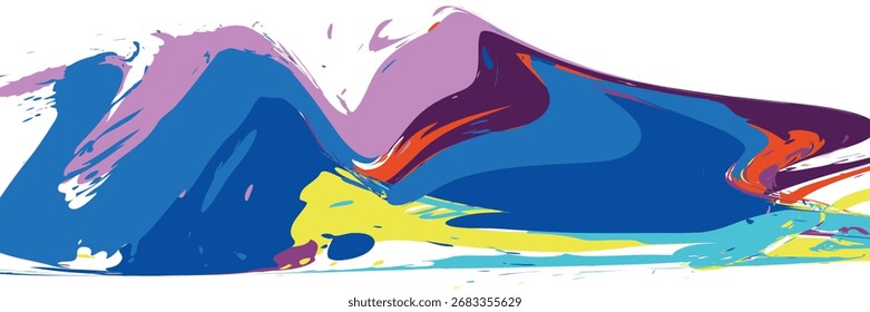 Vetor aquarela abstrato fundo, arco-íris, pintura à mão em papel, textura isolada, fundo branco, para texto, banner, cartão, convite, design para banner, logotipo, marca