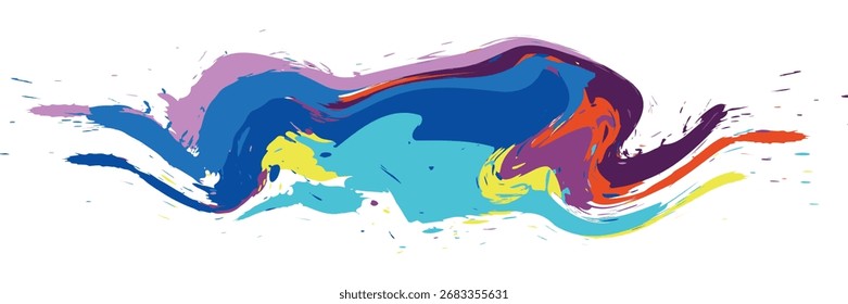 Vector watercolor abstract background, rainbow, hand painting on paper, texture isolated, white background, for text, banner, card, invitation, design for banner, logo, brand