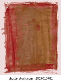 Fondo abstracto de acuarela vectorial a partir de pinceladas texturadas de pintura roja
