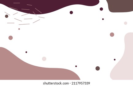 Fondo abstracto de acuarela vectorial en un estilo moderno. Plantilla, banner, tarjeta, afiche. Dibujo manual. Fondo marrón y blanco. 
