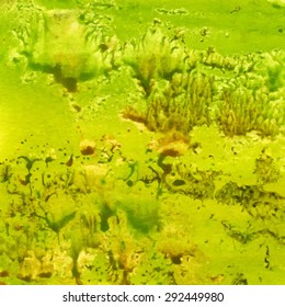 Vector of watercolor abstract background.Good for ecology, natural product, fresh food design.Bright green.