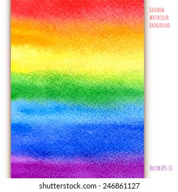vector watercolor abstract colorful rainbow paint strokes with shadow on white background