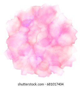 Vector watercolor abstract pink texture background
