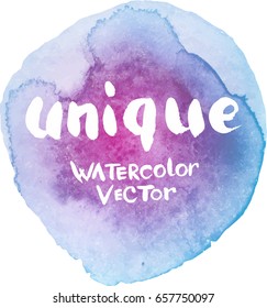 Vector watercolor abstract spot round shape background. Hand drawn watercolor on paper textures.