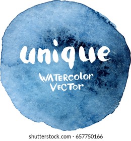 Vector watercolor abstract spot round shape background. Hand drawn watercolor on paper textures.