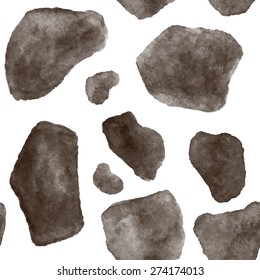 Vector watercolor animal skin. Seamless pattern.