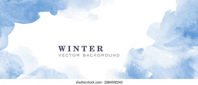 Fondo artístico de la acuarela vectorial. Ilustración vectorial abstracta dibujada a mano para portada, volante, afiche. Pulsaciones de pincel. Enjambres. Fondo de Navidad para el diseño. Vacío en blanco. Cielo. Nubes.