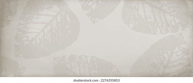 Vector watercolor art background with leaves and old paper. Hand drawn vector texture. Hand painted watercolor texture for cards, flyer, poster, banner, and cover design. Aged template for design.	