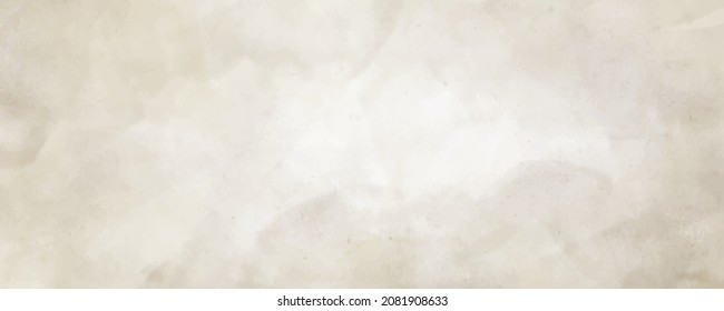 Fondo artístico de la acuarela vectorial. Papel viejo. Textura de color beige para tarjetas o pancartas. Banner de acuarela color pastel. Fondo blanco. Pinceles y salpicaduras. Plantilla de diseño.	
