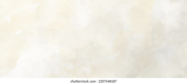 Vector watercolor art background. Old paper. Beige watercolour texture for cards or banner. Pastel color watercolour banner. Stucco. Wall. Brushstrokes and splashes. Painted template for design.	