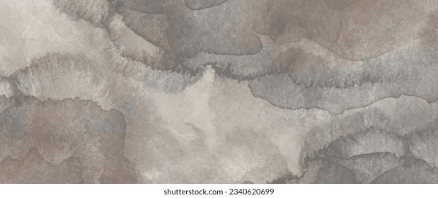 Vector watercolor art background. Old paper. Aged vintage watercolour texture for cover design, cards or banner. Pastel color illustration. Wall. Brushstrokes. Painted gray and brown grunge template.