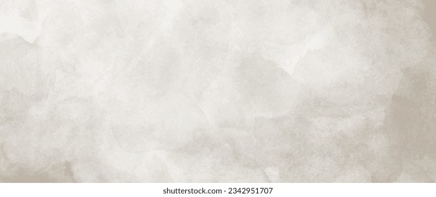 Vector watercolor art background. Old paper. Aged vintage watercolour texture for cover design, cards or banner. Pastel color illustration. Wall. Brushstrokes. Painted gray and brown grunge template.