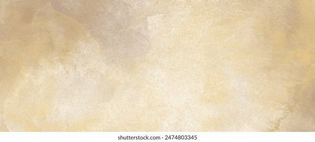 Vector watercolor art background with old paper texture for cards, poster, flyer. Hand drawn gold abstract vector illustration for background. Grunge template for design. Empty blank.