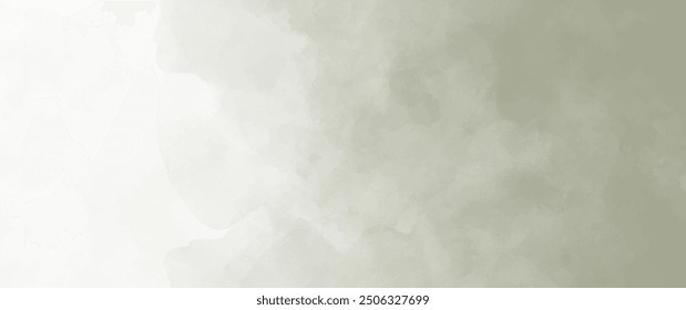 Vector watercolor art background. Old paper. Grey green watercolor texture for cards, flyers, poster, banner and invitation. Wall. Brushstrokes and splashes. Painted template for design.