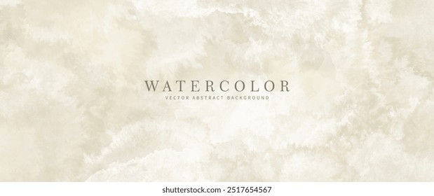 Fondo de arte de acuarela de Vector. Papel viejo. Mármol. Piedra. Textura de acuarela beige para tarjetas, volantes, póster, Anuncio. Estuco. Pared. Pinceladas y salpicaduras. Plantilla pintada para el diseño.	