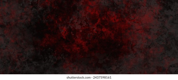 Fondo de arte de la acuarela del vector con el fuego rojo en negro. Textura de peligro de vector dibujado a mano. Llama. Plantilla de grunge para volantes, tarjetas, póster, portada. Peligroso, accidente, accidente.