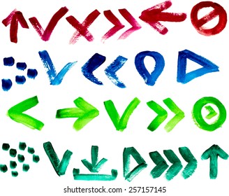 vector watercolor artwork icons