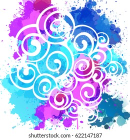 Vector watercolor background. Abstract background.