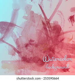 Vector watercolor background. Abstract grunge texture.