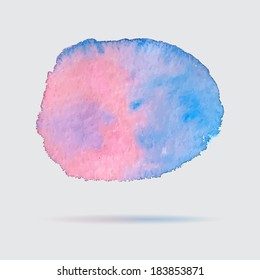 Vector watercolor background. Abstract watercolor hand drawn stain. Element for your design.