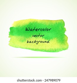 Vector watercolor background. Abstract watercolor hand drawn stain. Element for your design.