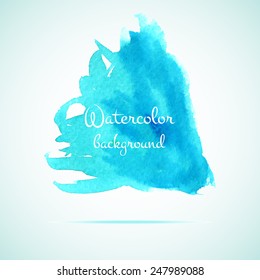 Vector watercolor background. Abstract watercolor hand drawn stain. Element for your design.