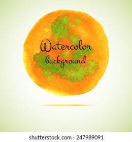 Vector watercolor background. Abstract watercolor hand drawn stain. Element for your design.