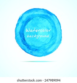 Vector watercolor background. Abstract watercolor hand drawn stain. Element for your design.