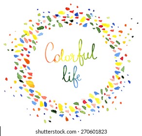 Vector watercolor background - bright and creative