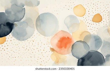 vector watercolor background with bubbles