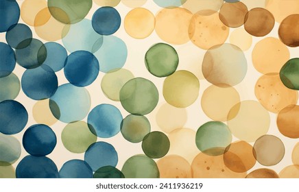 vector watercolor background with circles	