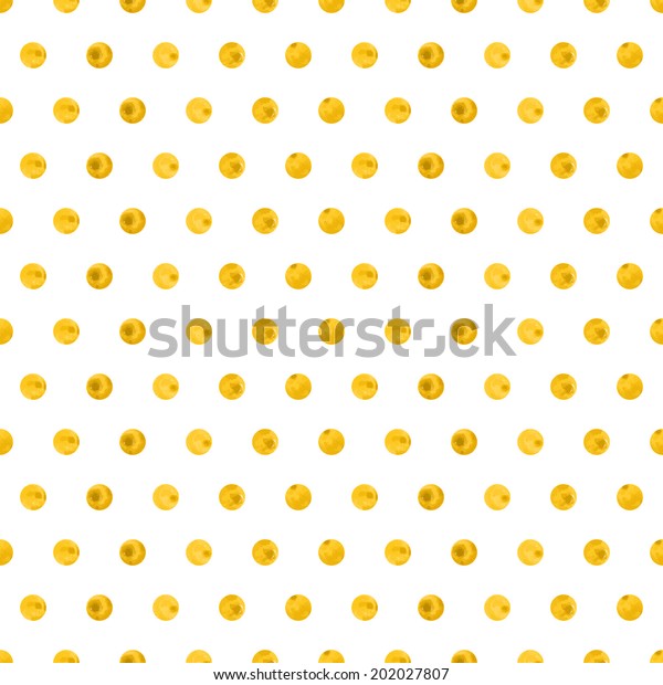 Vector Watercolor Background Dots Seamless Pattern Stock Vector