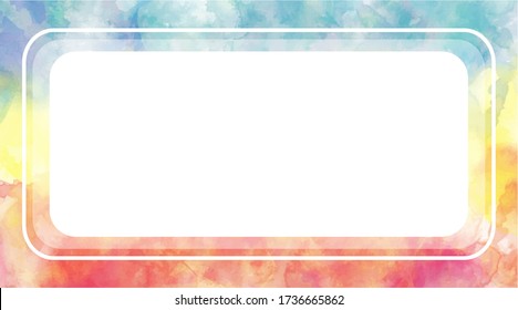 Fondo de las acuarelas vectoriales, elegantes y sencillas plantillas de tarjetas. Tarjetas con acuarela sobre fondo blanco para su diseño. Colores de color Pastel. Acuarela brillante, femenina, lindas lavadas, formas, salpicaduras.