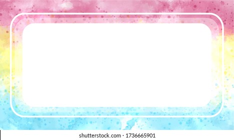 Vector watercolor background, elegant simple card templates. Cards with watercolor on white background for your design. Pastel color backdrops. Watercolor bright, feminine,cute washes,shapes,splashes.