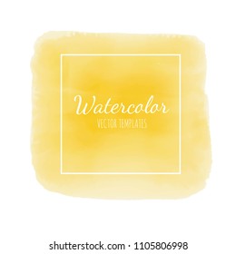 Vector Watercolor background. Frame. Isolated on white