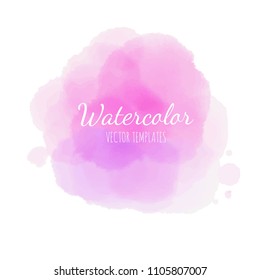 Vector Watercolor background. Frame. Isolated on white