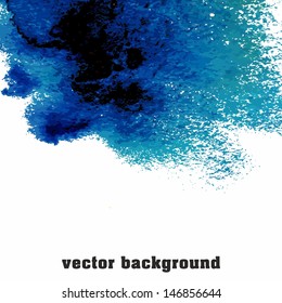 Vector watercolor background. Grunge  Ink blot.