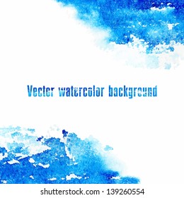 Vector watercolor background. Grunge paper.