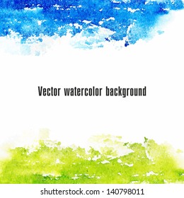 Vector watercolor background. Grunge paper.