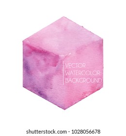 Vector watercolor background. Hand painted abstract design.