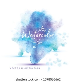 Vector watercolor background. Hand painted abstract design.