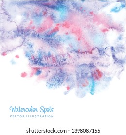 Vector watercolor background. Hand painted abstract design.