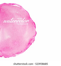 Vector watercolor background. Hand painted  abstract design.