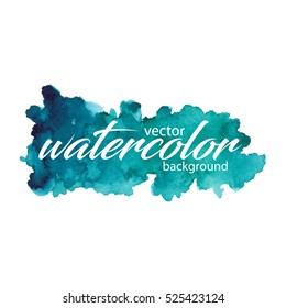 Vector watercolor background. Hand painted  abstract design.