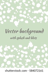 Vector watercolor background with ink blots, splash and brush strokes. Colorful creative artistic template for card, layout, cover