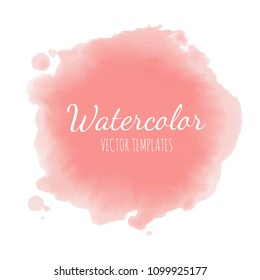 Vector Watercolor background. Isolated object on white