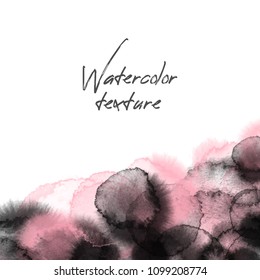 Vector watercolor background isolated on white. Watercolor texture